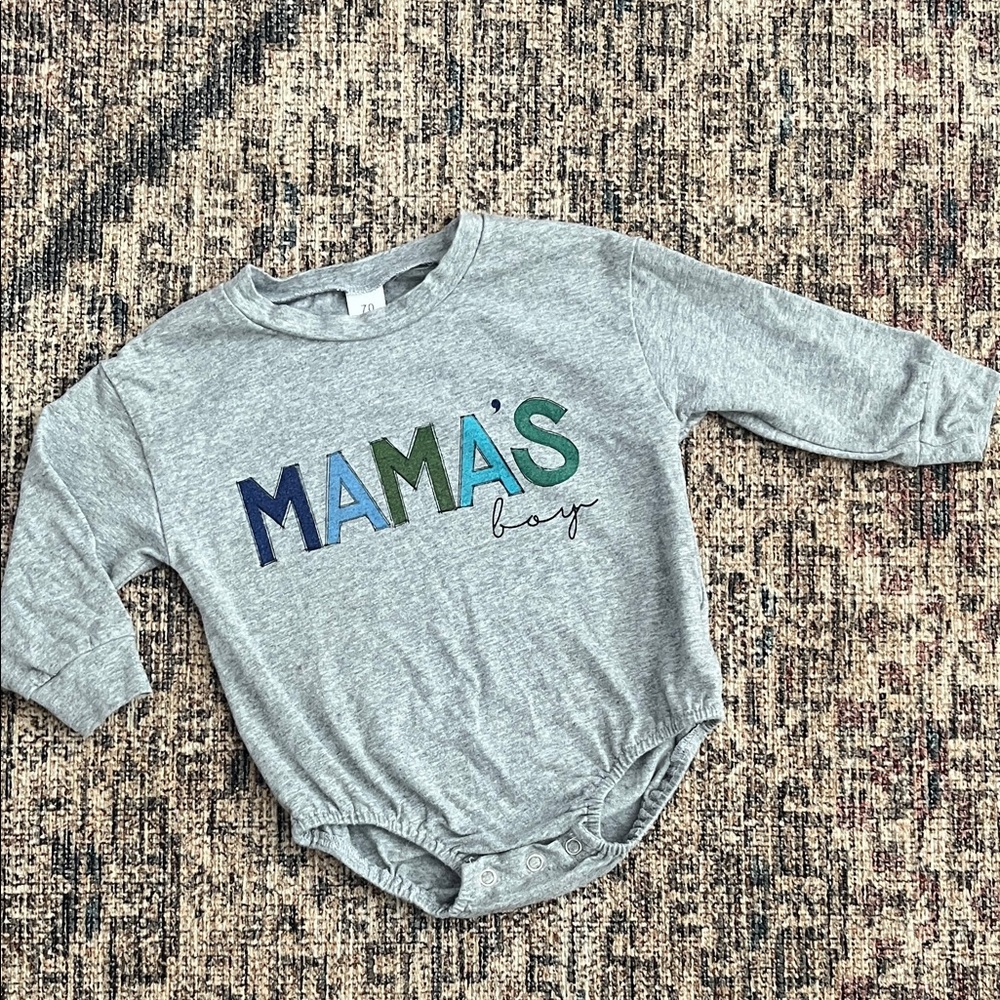 'Mama's Boy' Grey Bodysuit